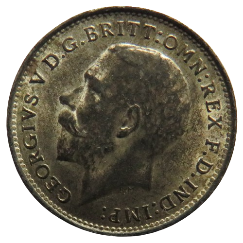 1917 King George V Silver Threepence Coin Higher Grade - Great Britain