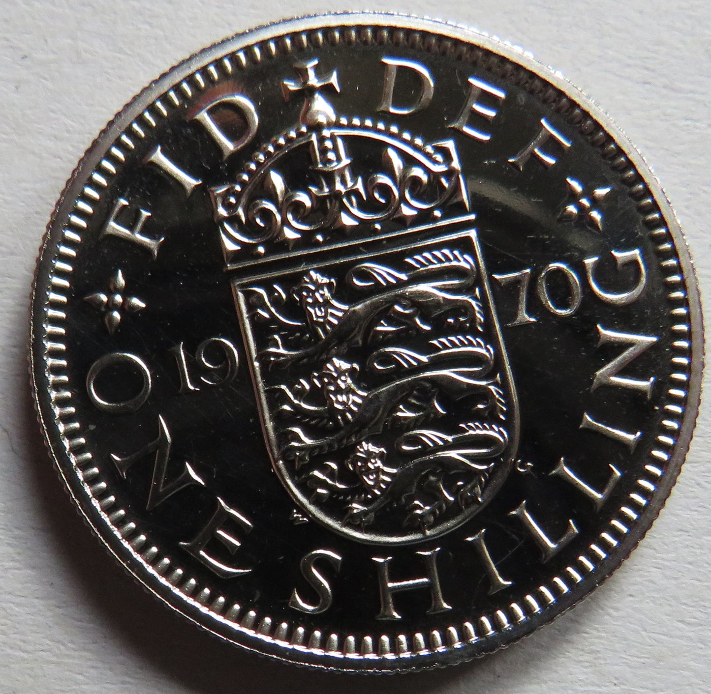 1970 Queen Elizabeth II Proof English Shilling Coin - Great Britain