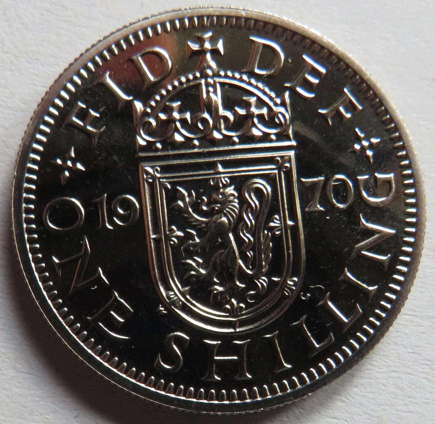 1970 Queen Elizabeth II Proof Scottish Shilling Coin - Great Britain