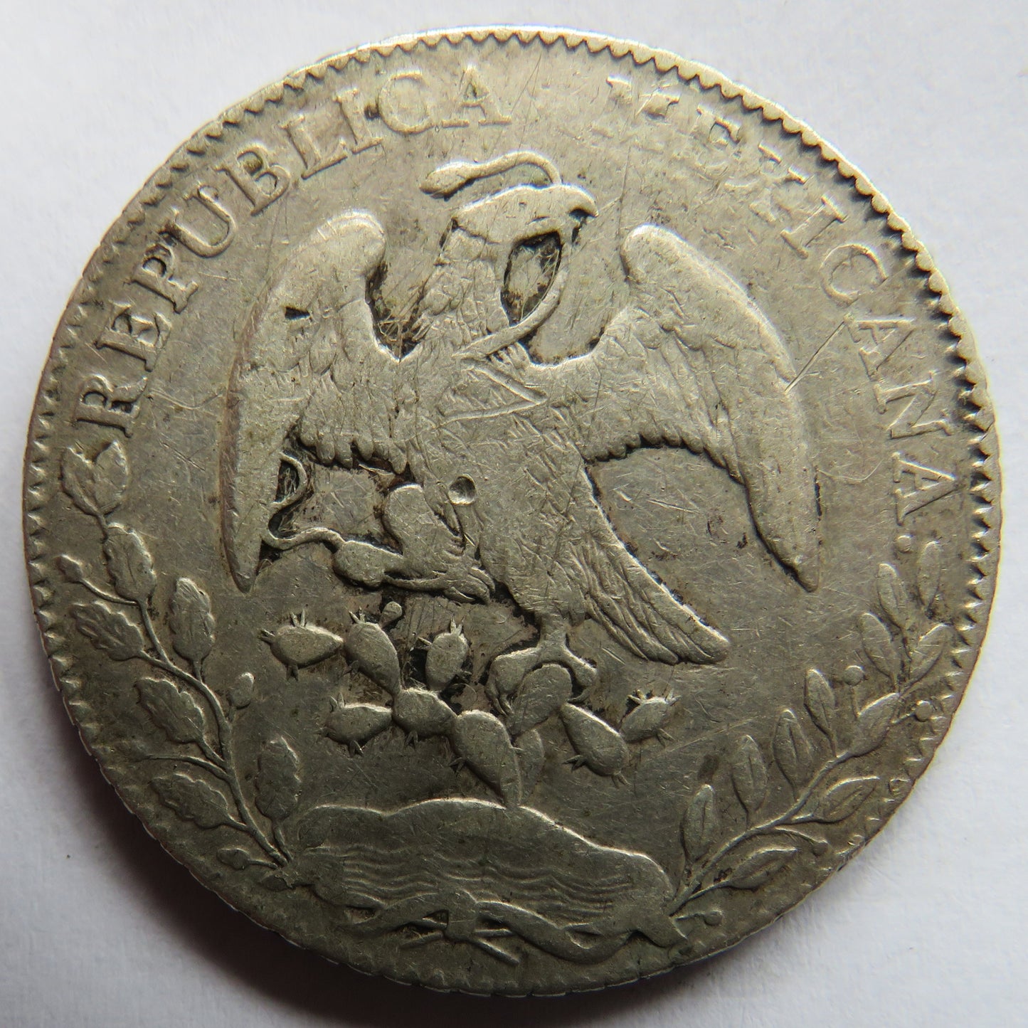 1881 Mo Mexico Silver 8 Reals Coin