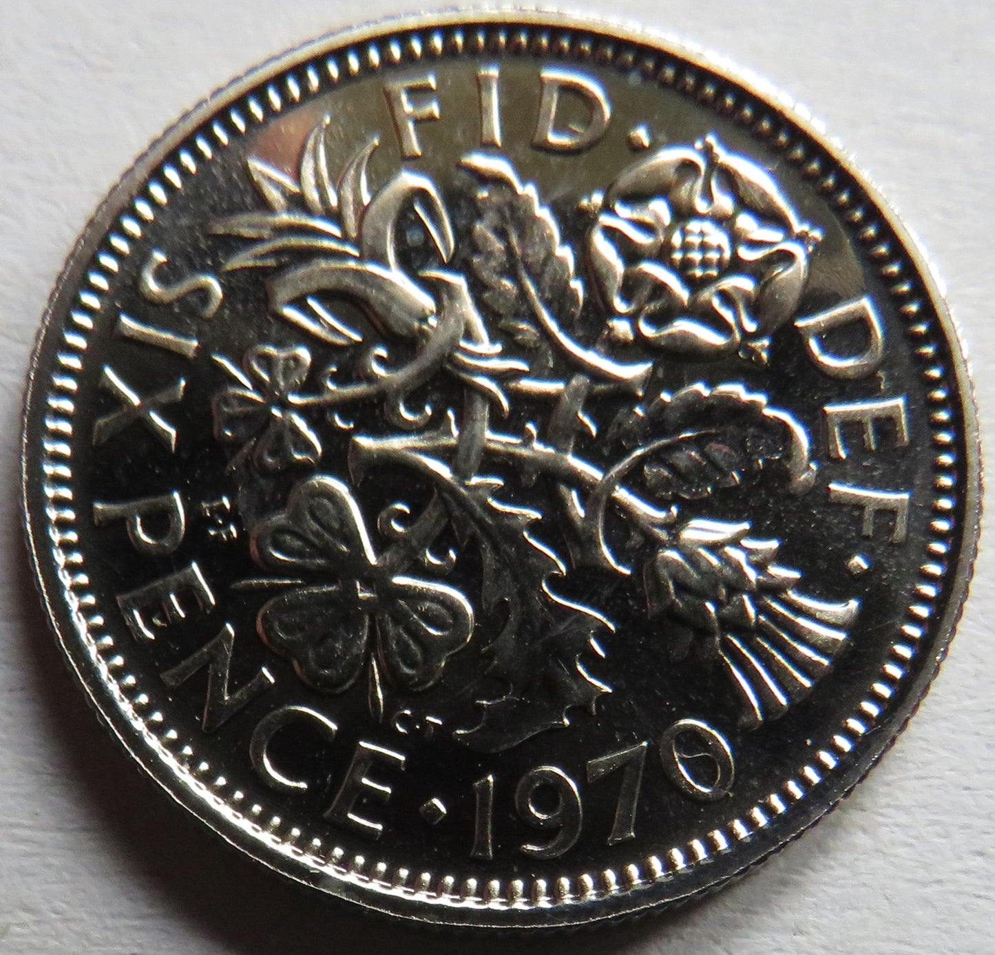 1970 Queen Elizabeth II Proof Sixpence Coin - Great Britain