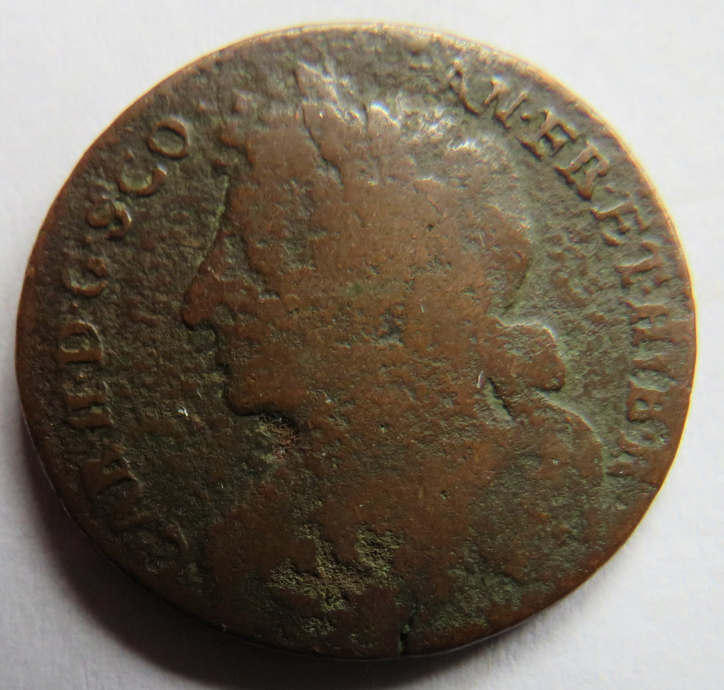 1677 King Charles II Scotland Bawbee / Sixpence Coin