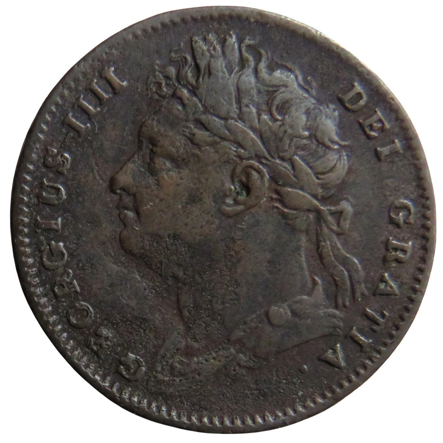 1826 King George IV Farthing Coin - Great Britain