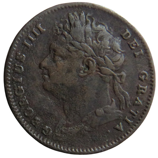 1826 King George IV Farthing Coin - Great Britain