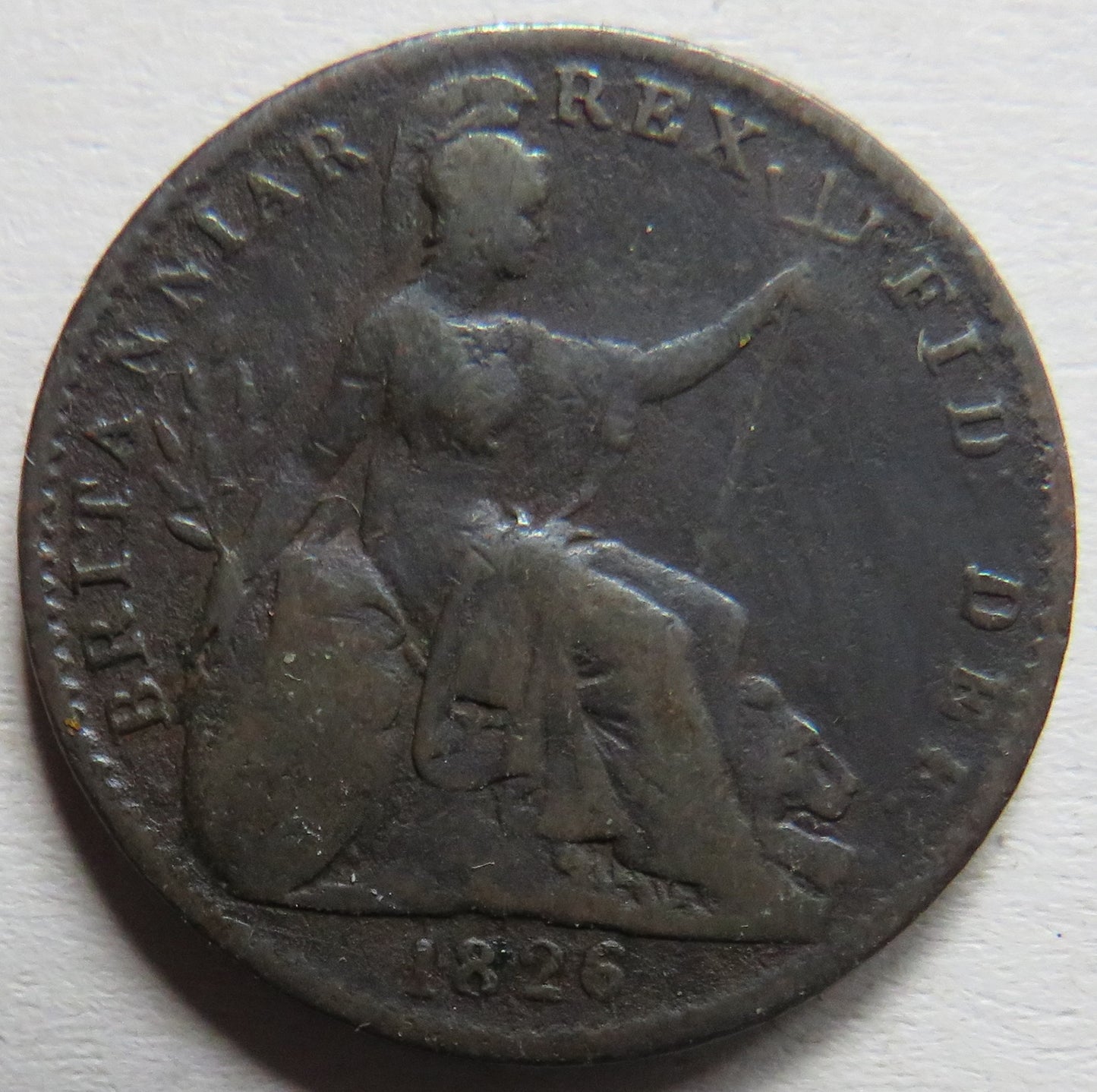 1826 King George IV Farthing Coin - Great Britain