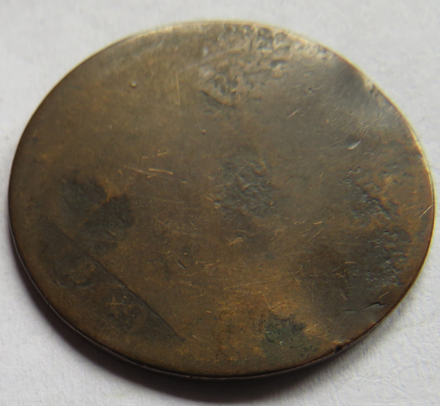 1869 Queen Victoria Bun Head One Penny Coin Rare - Great Britain