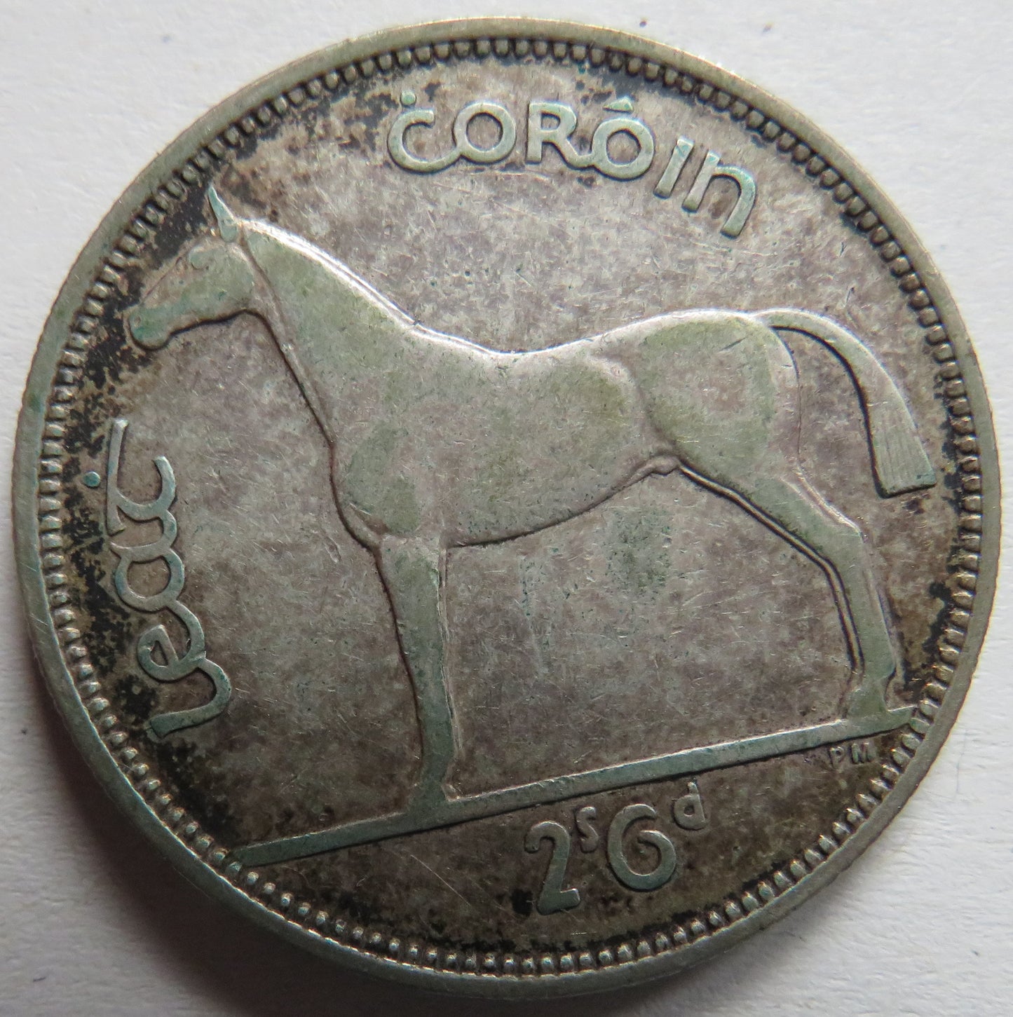 1940 Ireland Eire Silver Halfcrown Coin