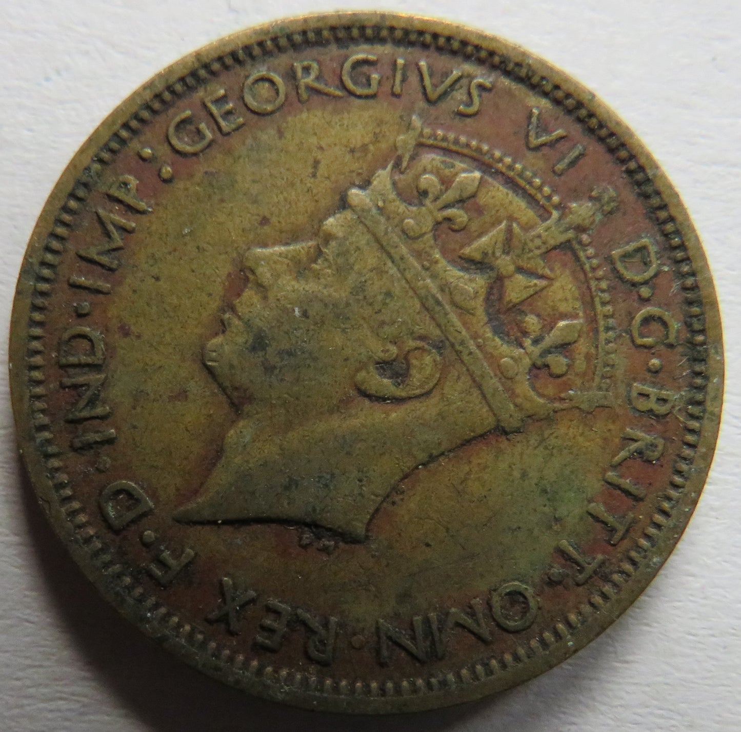 1942 King George VI British West Africa One Shilling Coin