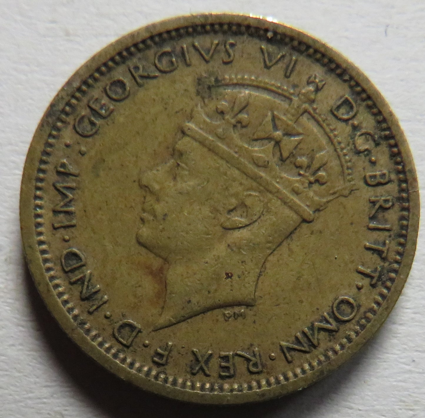 1945 King George VI British West Africa Sixpence Coin
