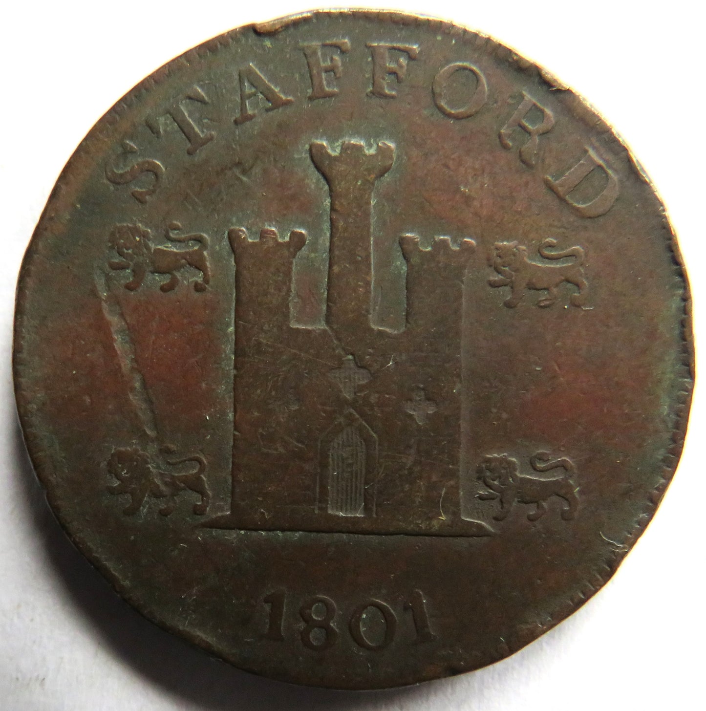 1801 Stafford One Penny Token