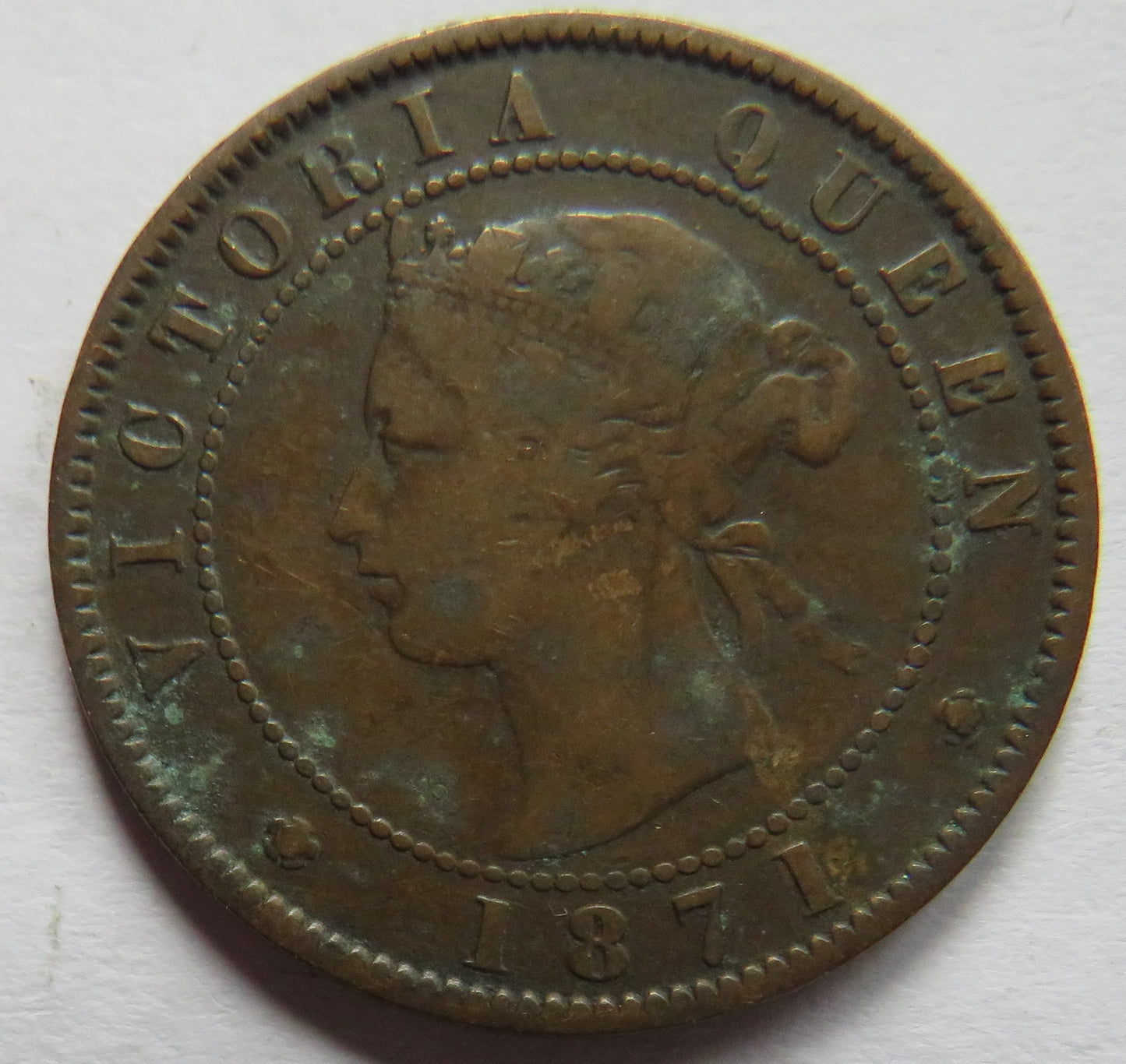 1871 Queen Victoria Prince Edward Island One Cent Coin