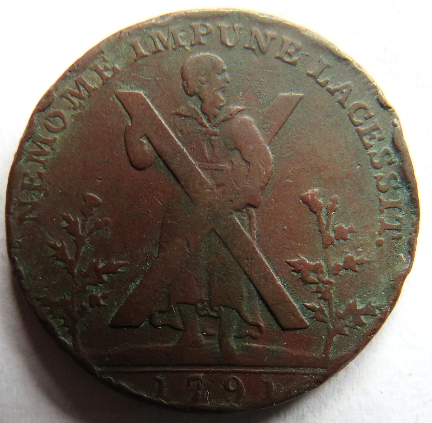 1791 Edinburgh Halfpenny Token