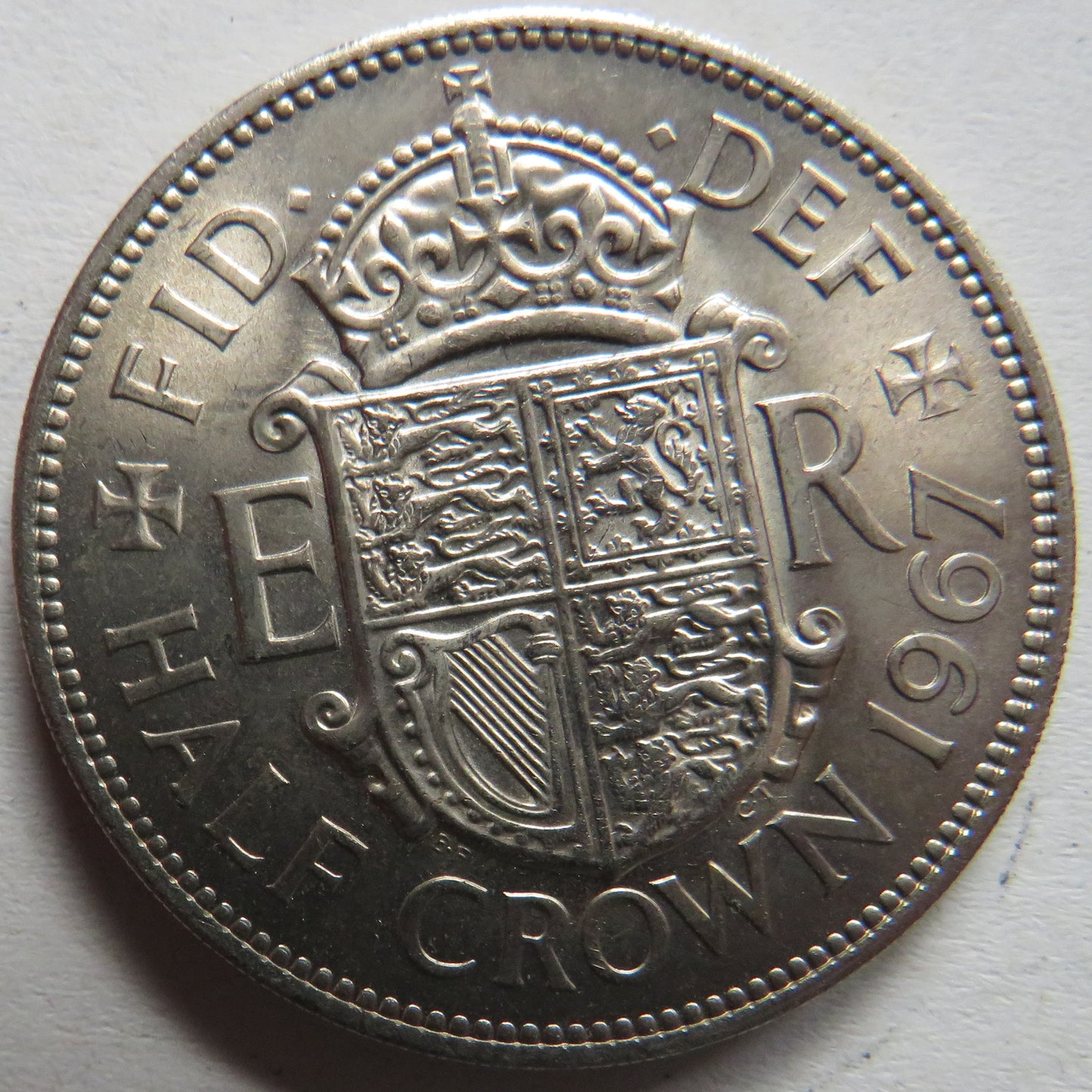 1967 Queen Elizabeth II Halfcrown Coin In High Grade