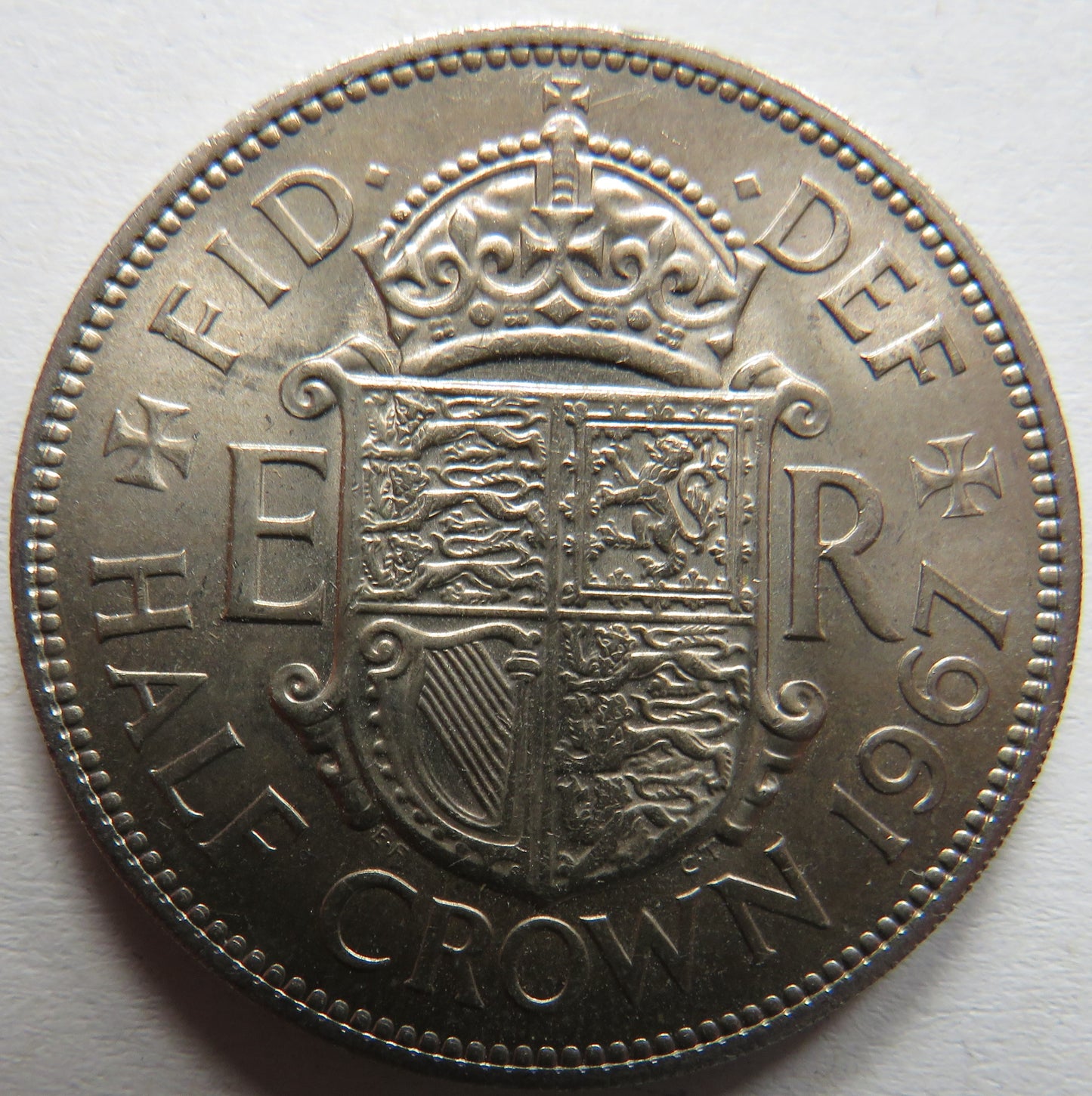 1967 Queen Elizabeth II Halfcrown Coin In High Grade
