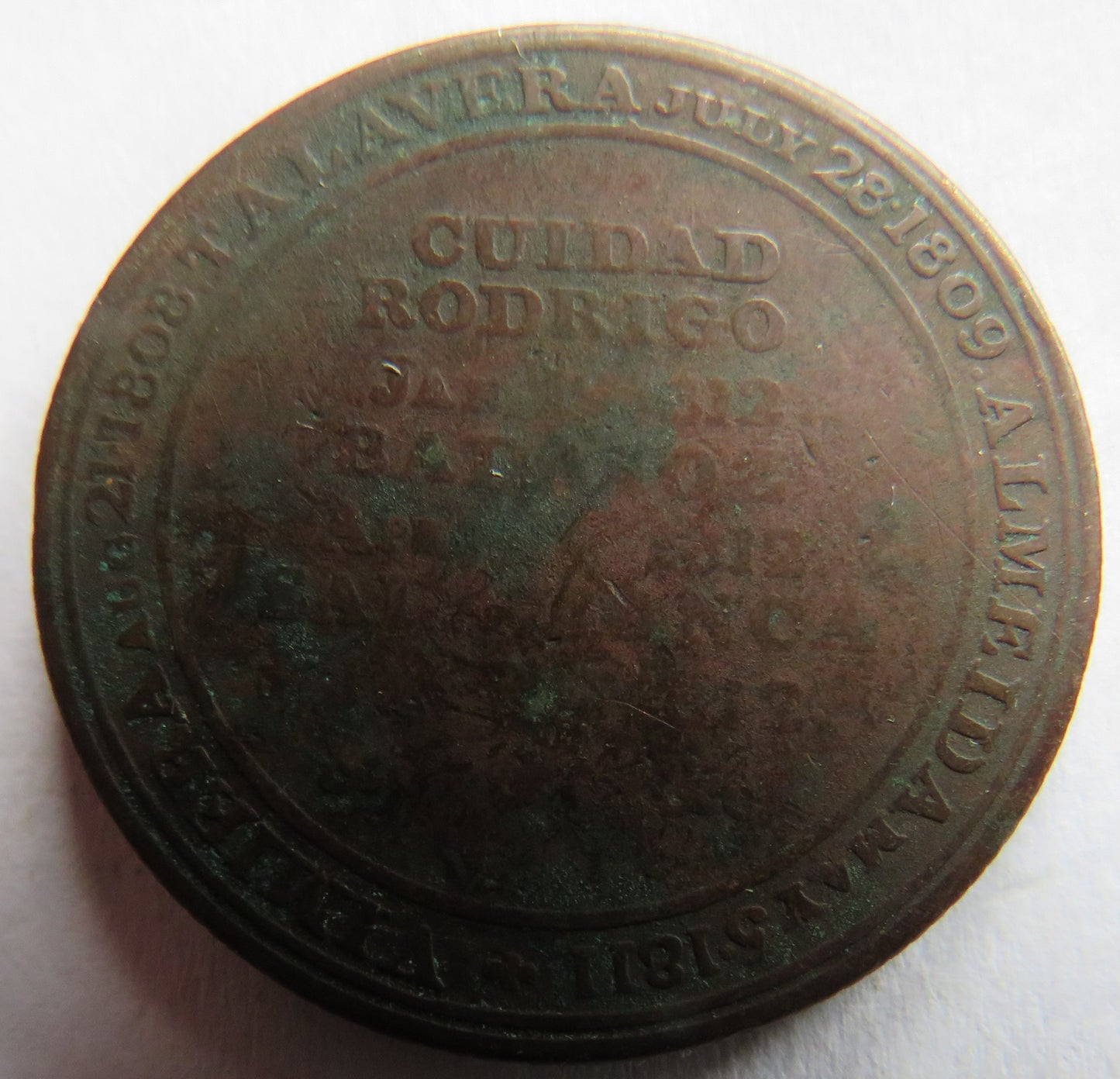 1812 Canada Halfpenny Token Wellington Peninsular War Salamanca etc