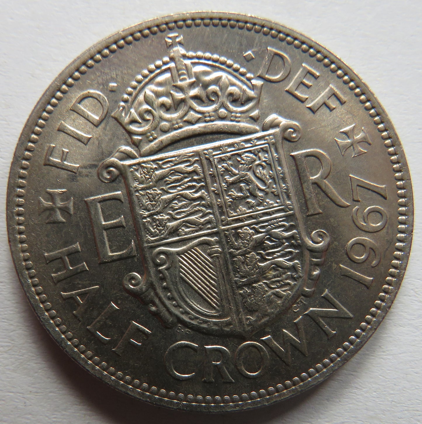 1967 Queen Elizabeth II Halfcrown Coin In High Grade
