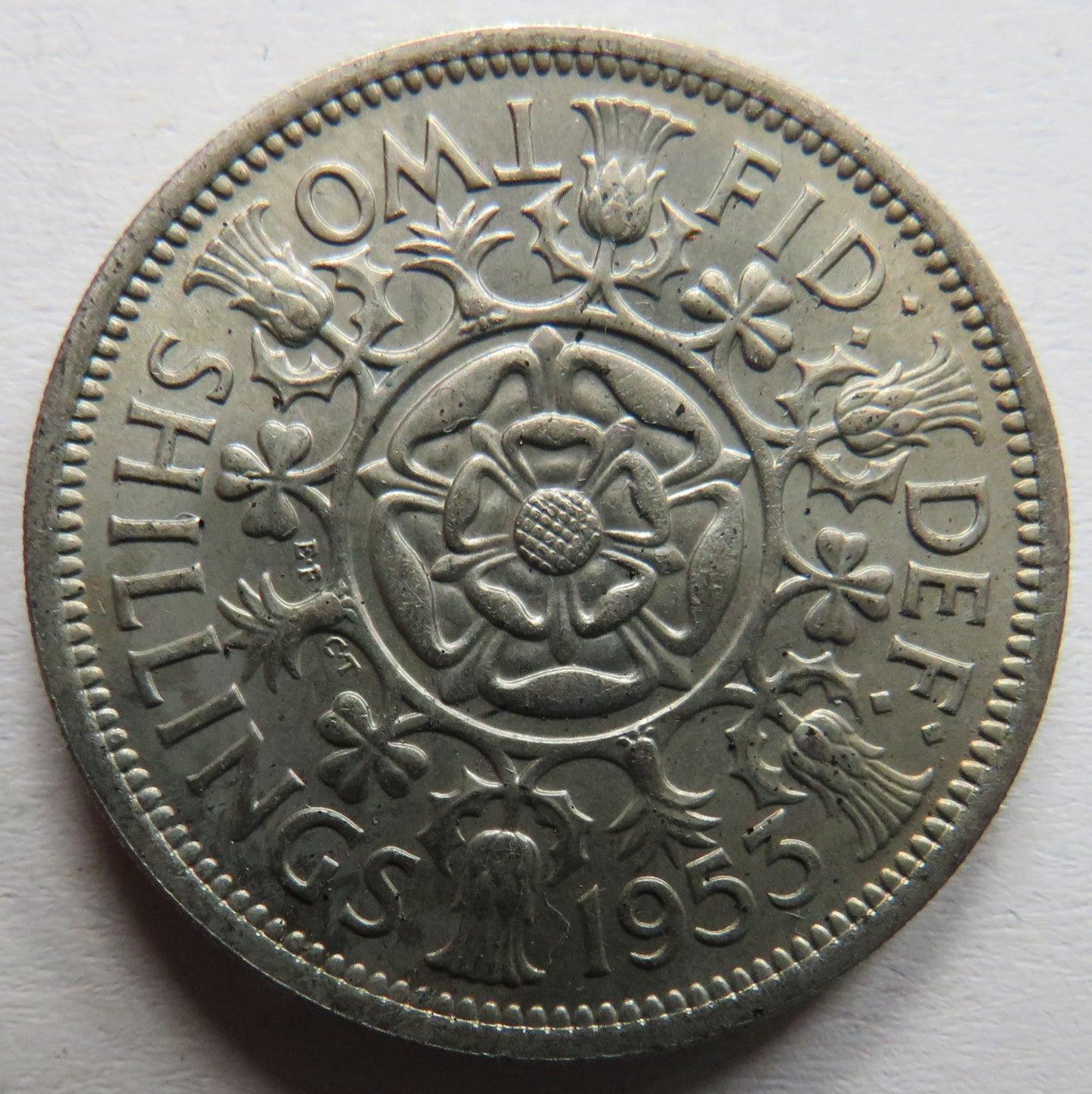 1953 Queen Elizabeth II Florin / Two Shillings Coin In High Grade