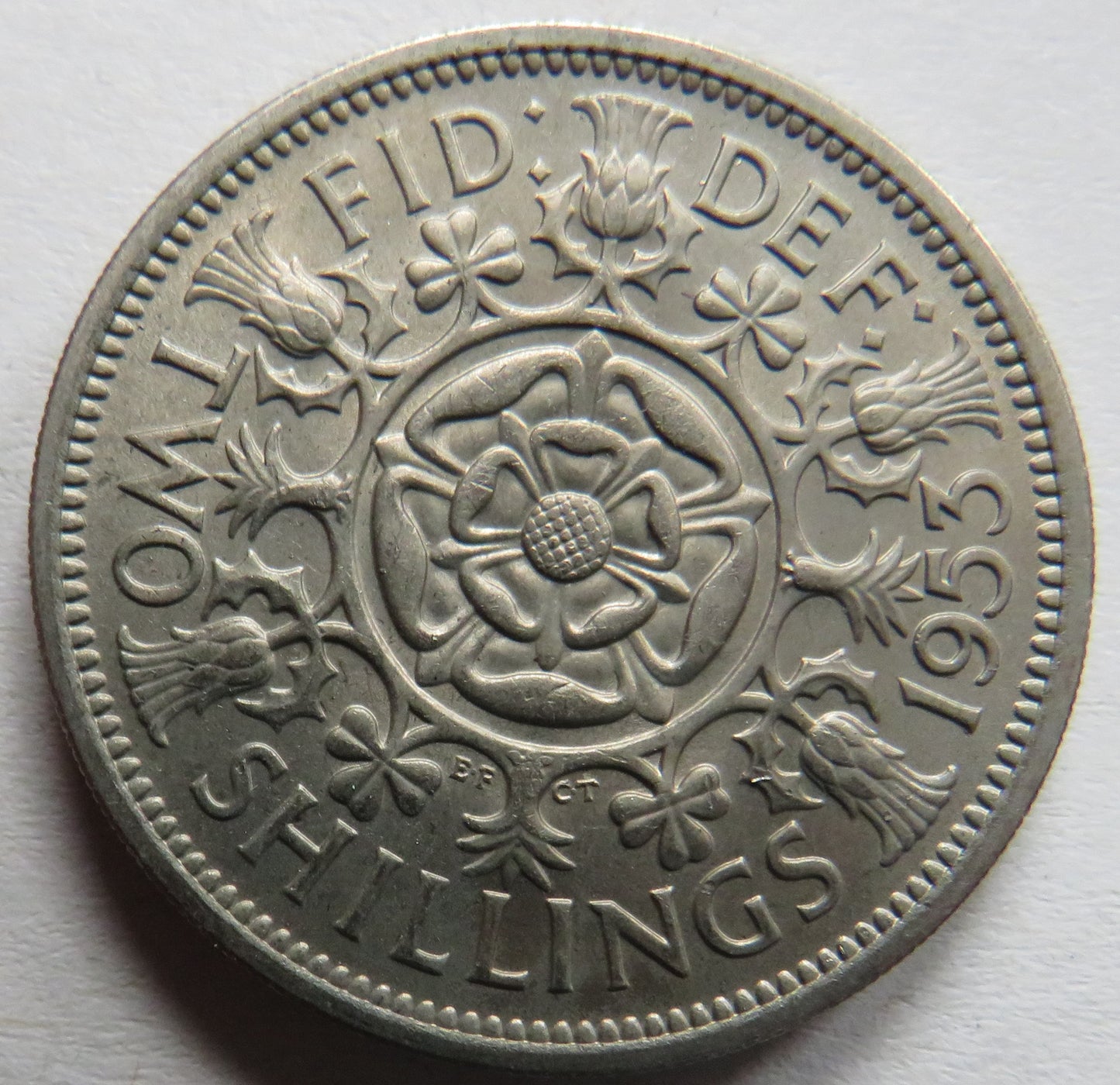 1953 Queen Elizabeth II Florin / Two Shillings Coin In High Grade