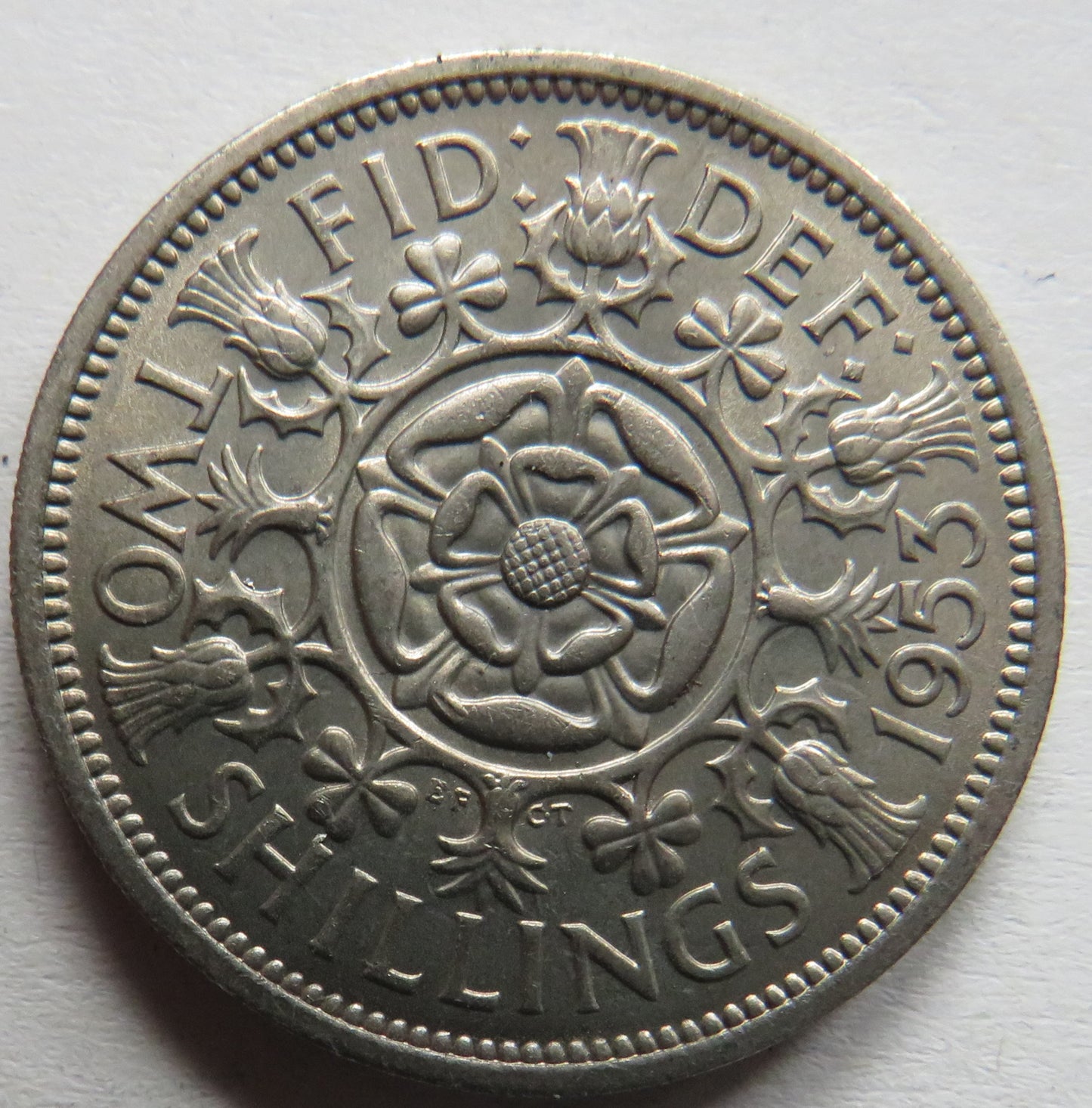 1953 Queen Elizabeth II Florin / Two Shillings Coin In High Grade