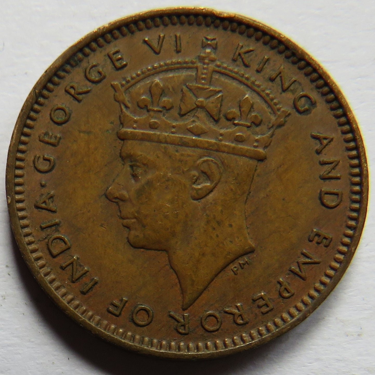 1945 King George VI Mauritius One Cent Coin