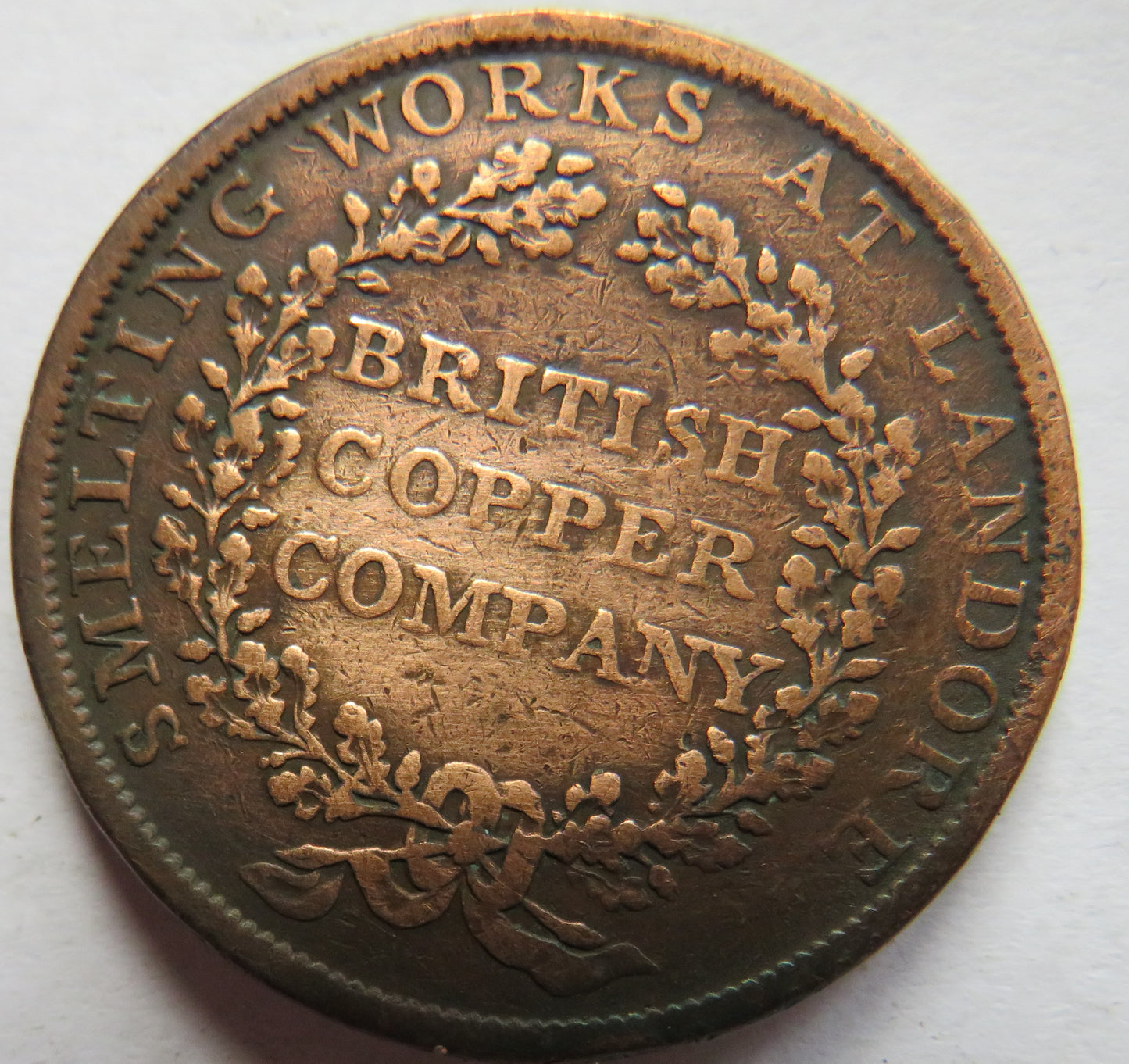 1812 Rolling Mills At Walthamnstow One Penny Token British Copper Company / Smelting Works at Landore