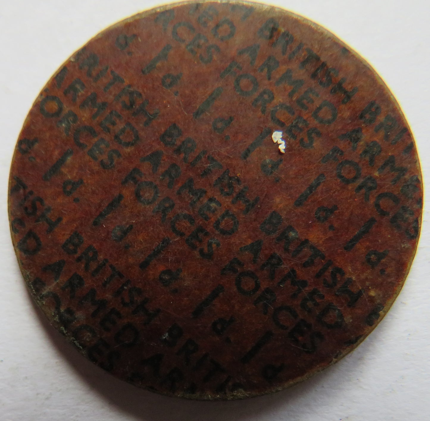 British Armed Forces 1d Vintage Token