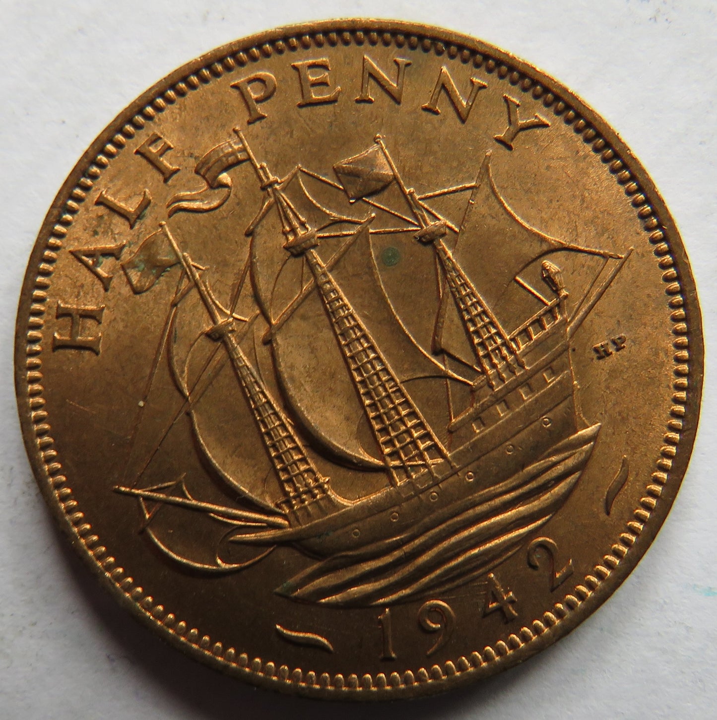 1942 King George VI Halfpenny Coin In High Grade - Great Britain