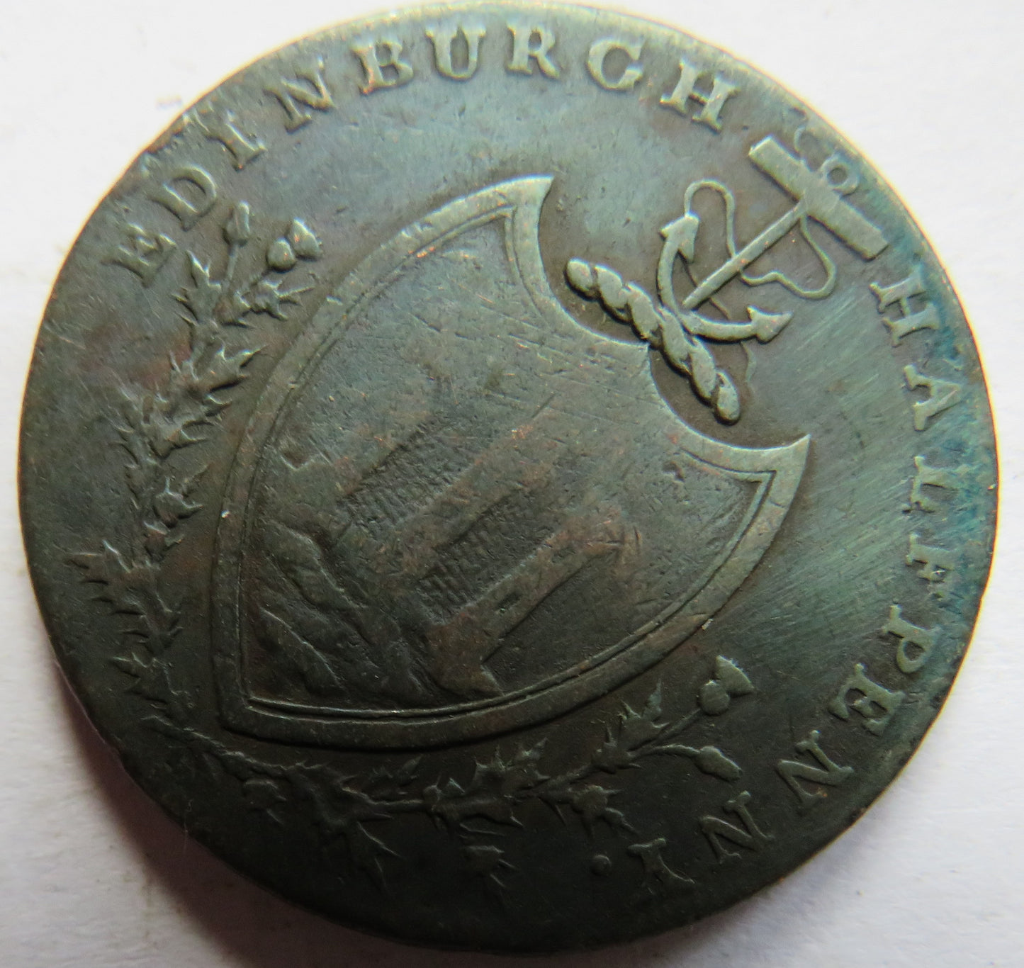 1791 Edinburgh Halfpenny Token Nemo Me Impune Lacessit