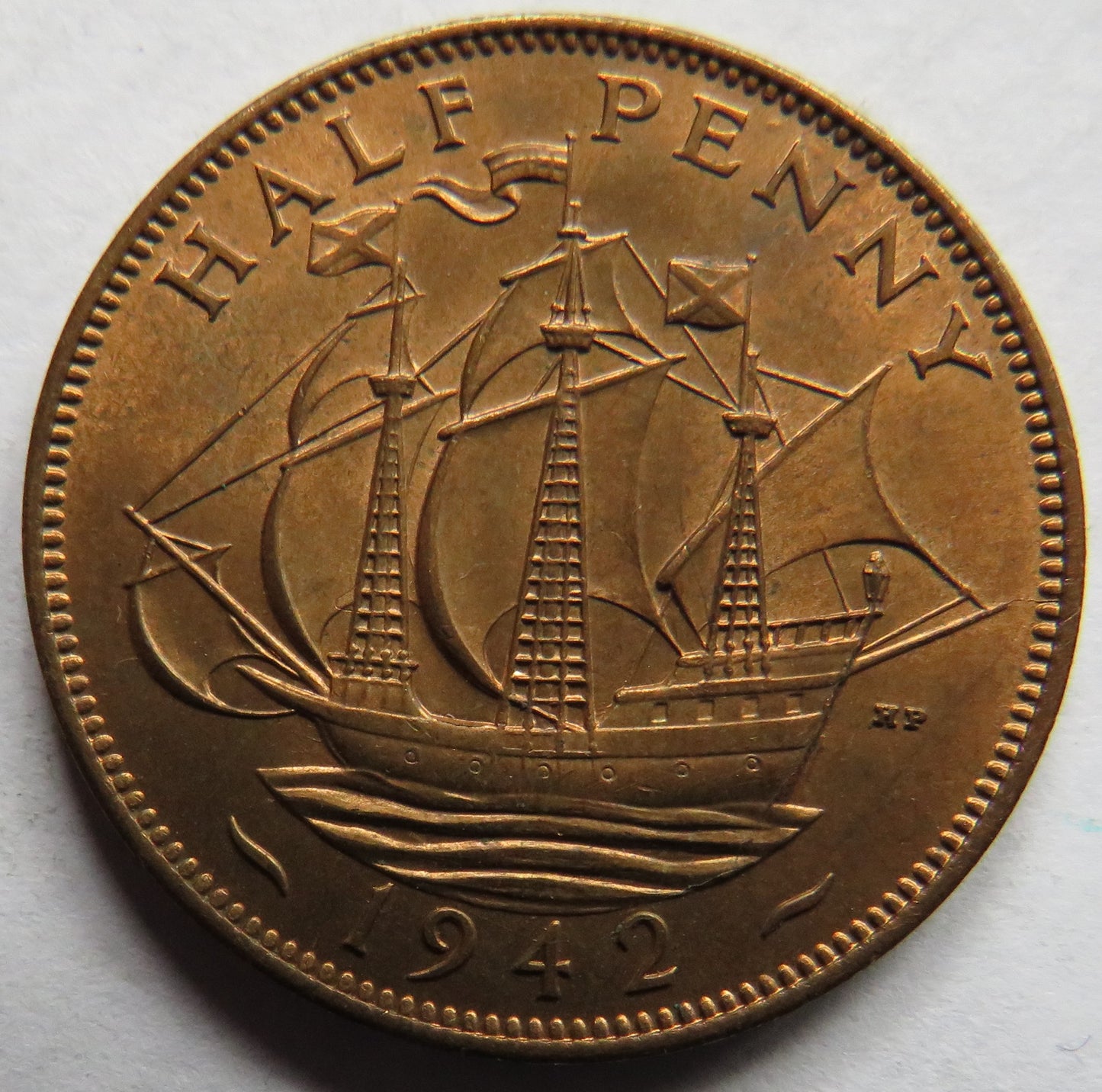 1942 King George VI Halfpenny Coin In High Grade - Great Britain