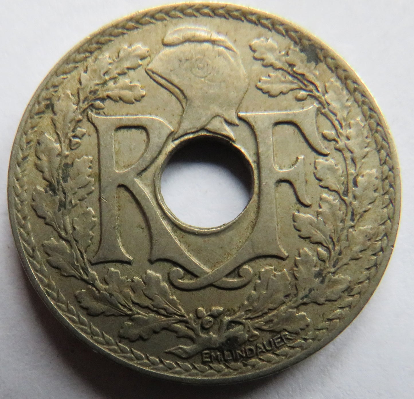 1918 France 25 Centimes Coin