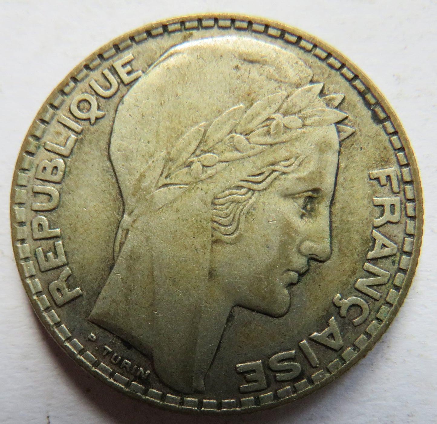 1929 France Silver 10 Francs Coin