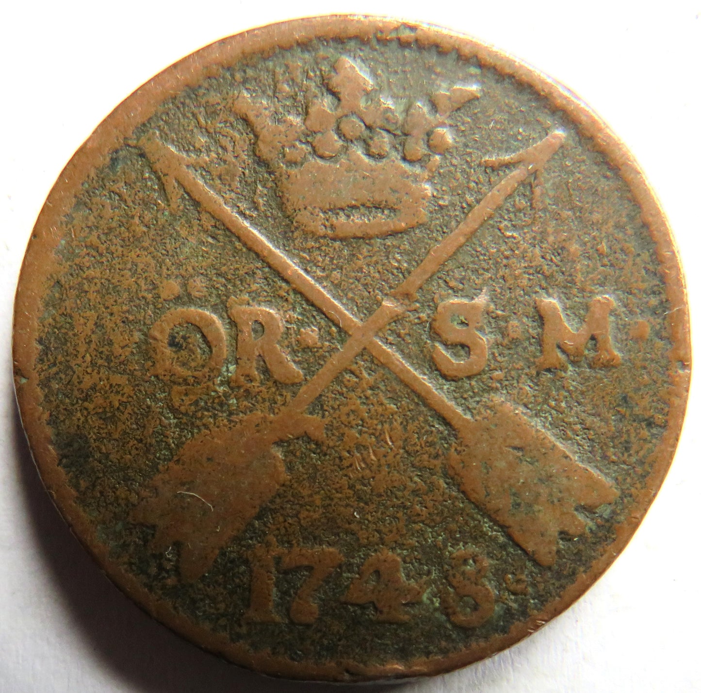 1748 Sweden One Ore Coin