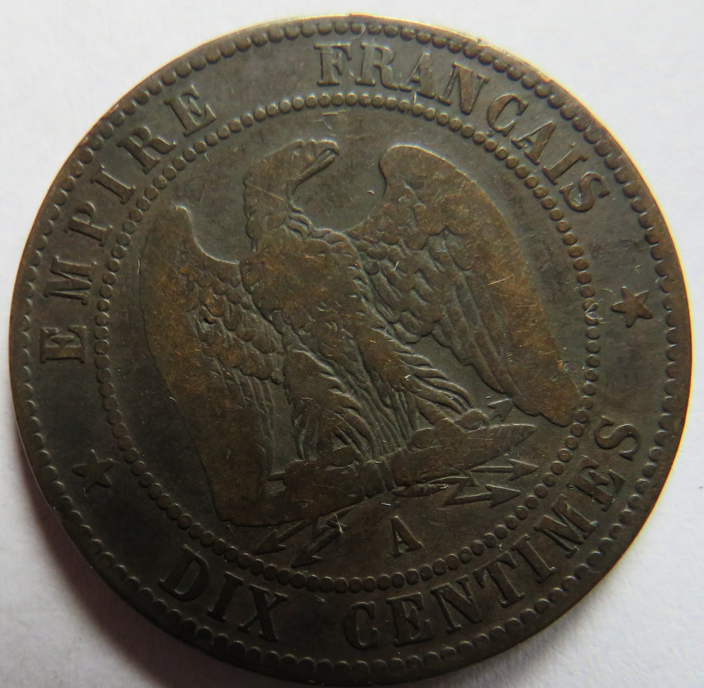 1855-A France Napoleon III 10 Centimes