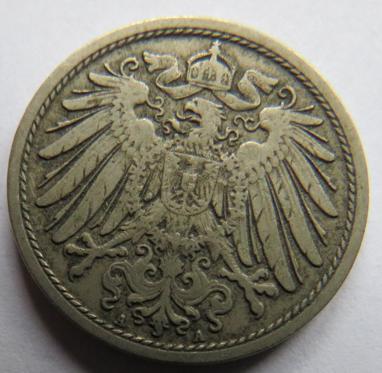 1890-A Germany 10 Pfennig Coin