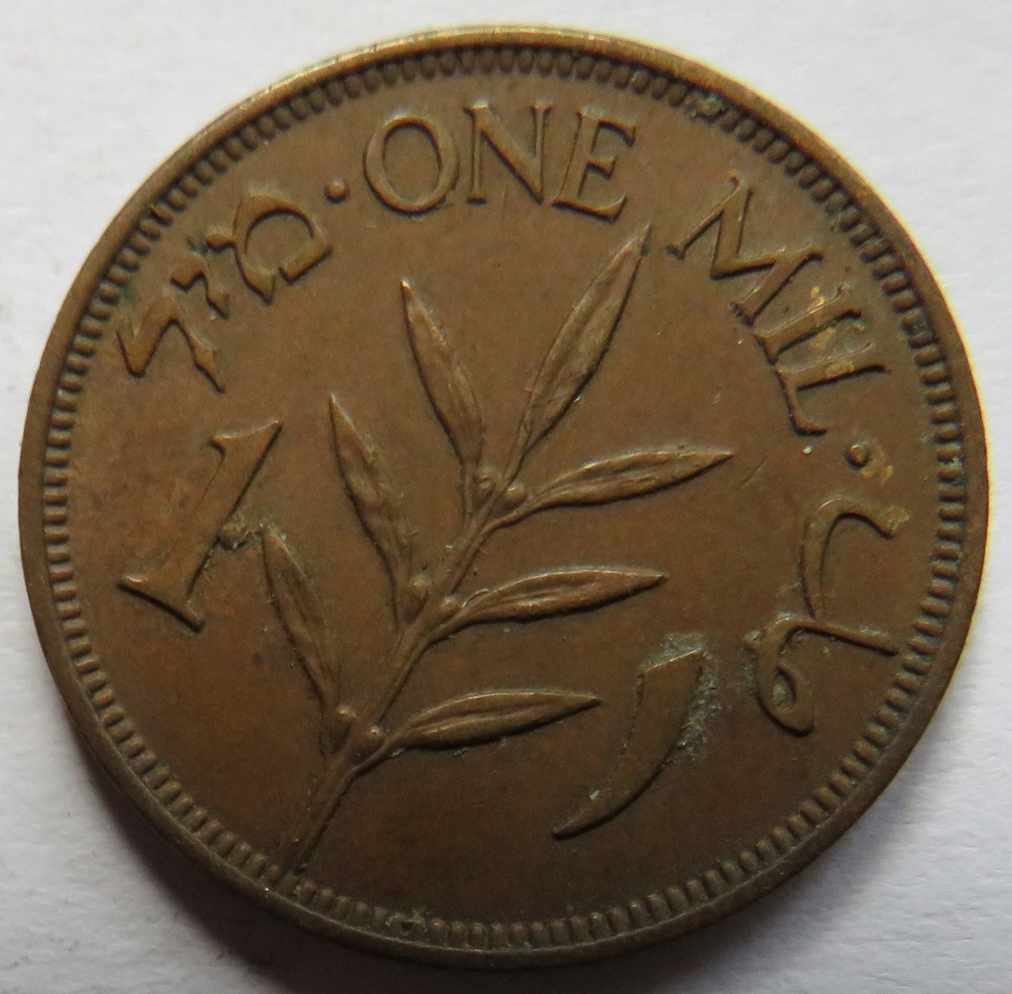 1939 Palestine 1 Mil Coin