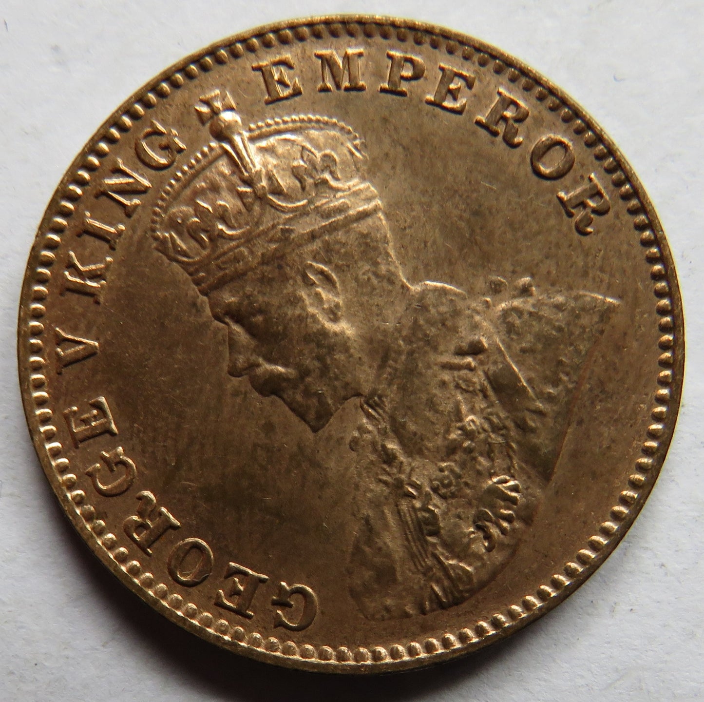 1930 King George V India 1/4 Anna Coin In High Grade