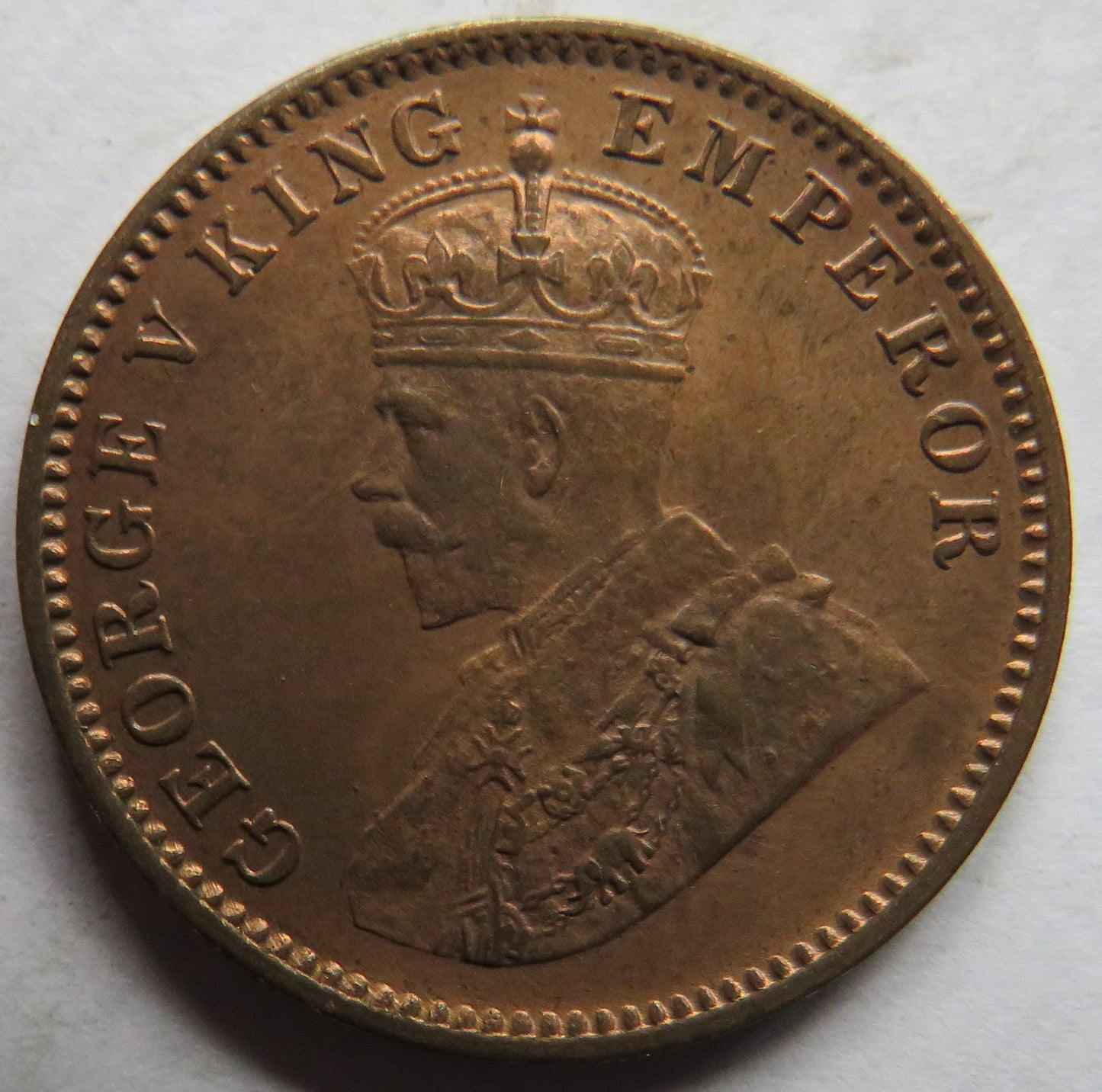1936 King George V India 1/4 Anna Coin In High Grade