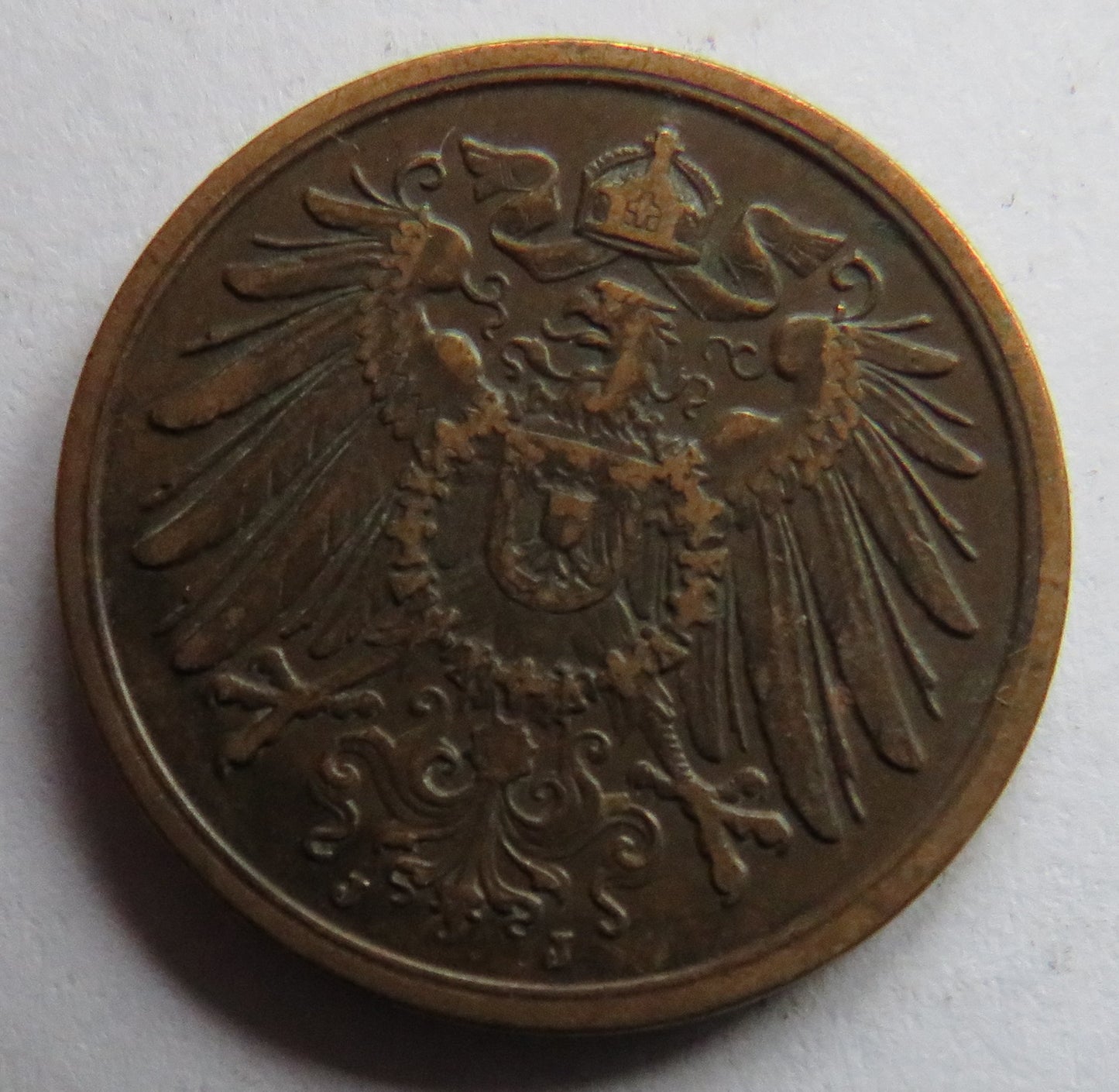 1907-J Germany 2 Pfennig Coin