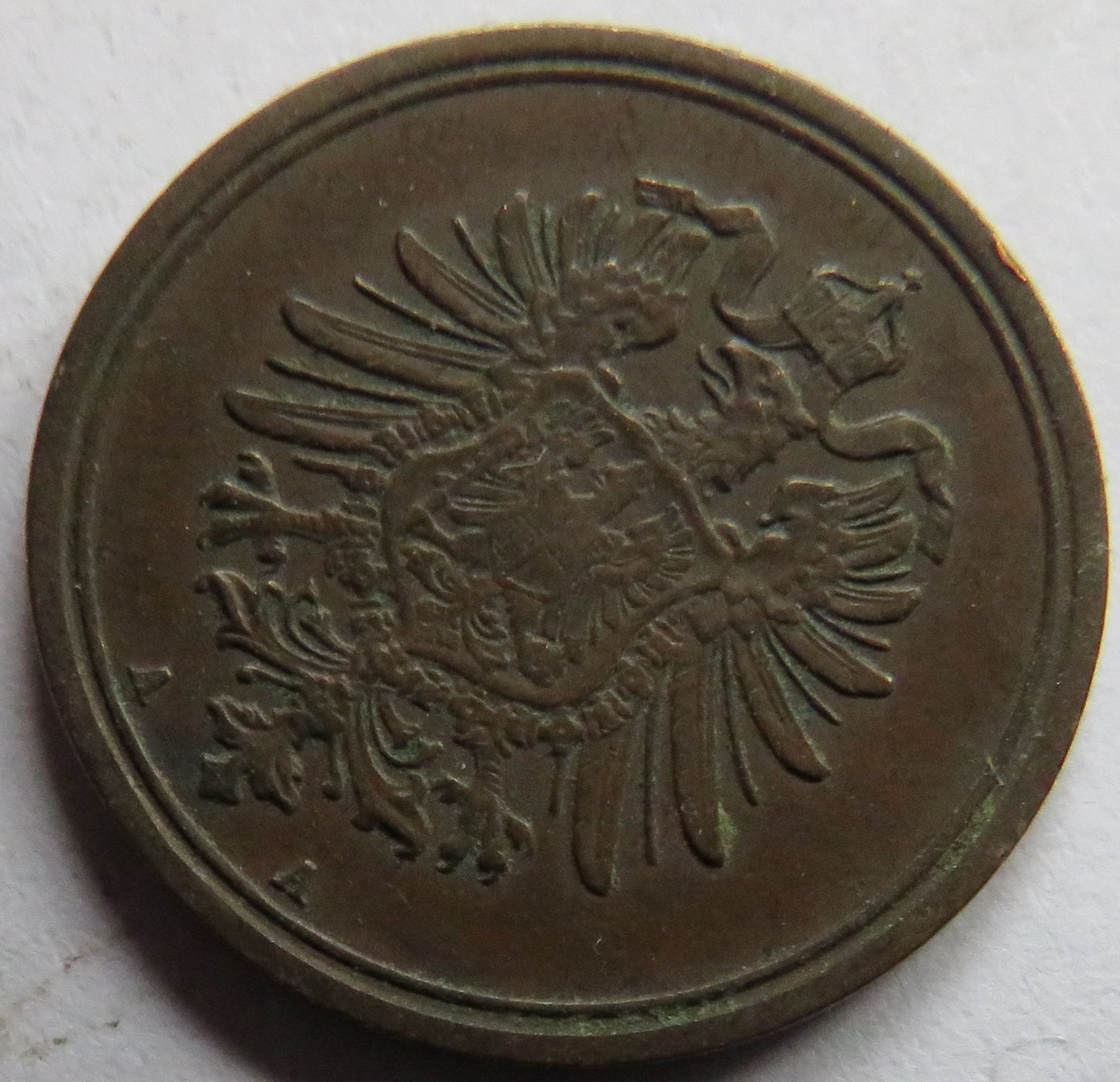 1887-A Germany 1 One Pfennig Coin