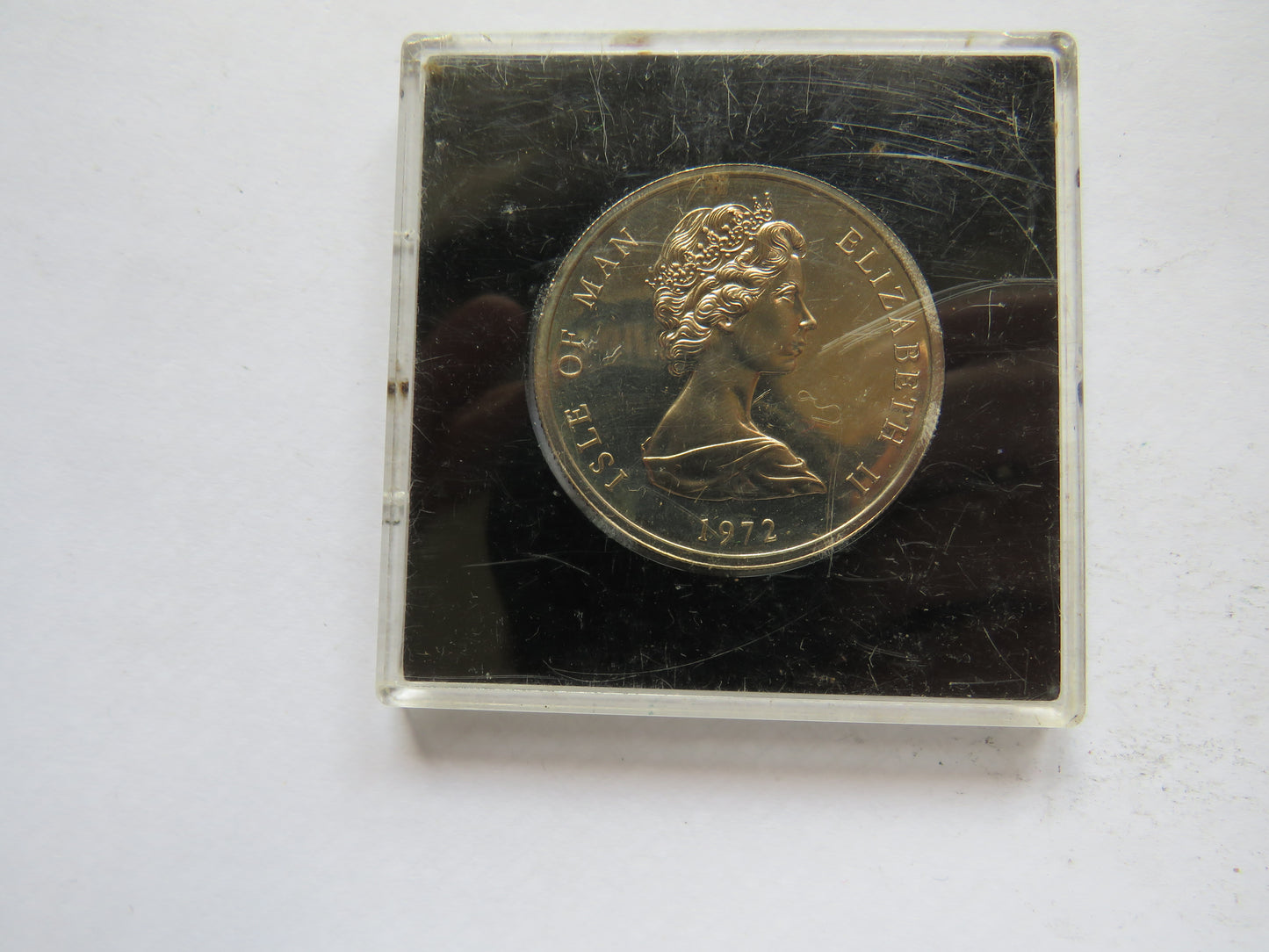 1972 Isle of Man Cased Commemorative Crown Coin Silver Wedding Anniversary
