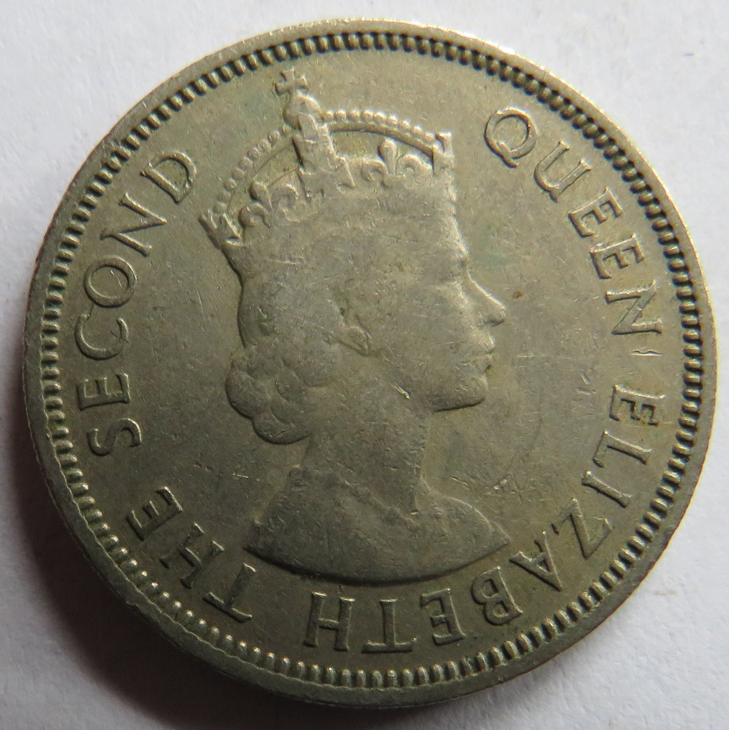1954 Queen Elizabeth II Malaya & British Borneo 20 Cents Coin