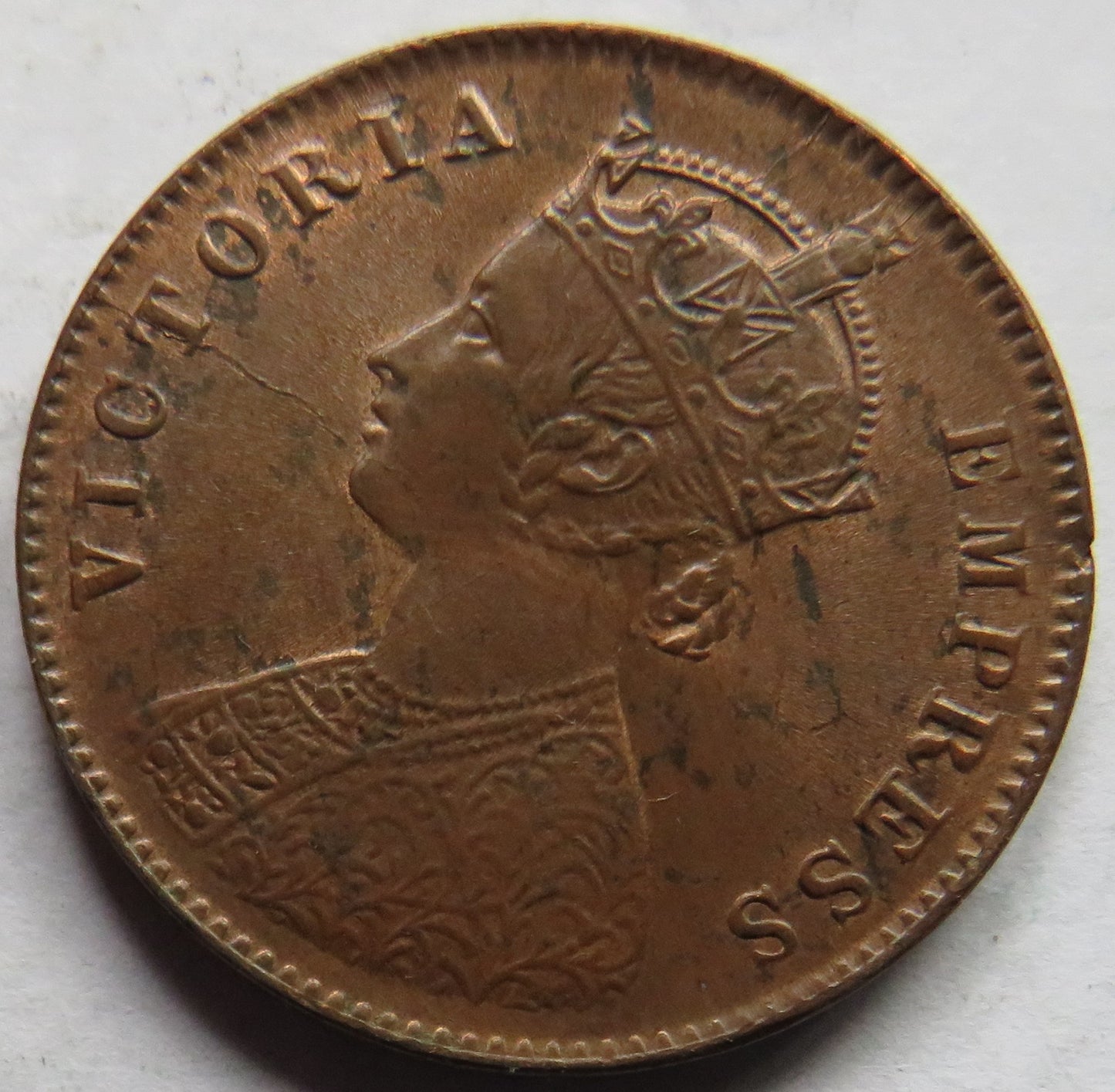 1901 Queen Victoria India Quarter Anna Coin In Higher Grade