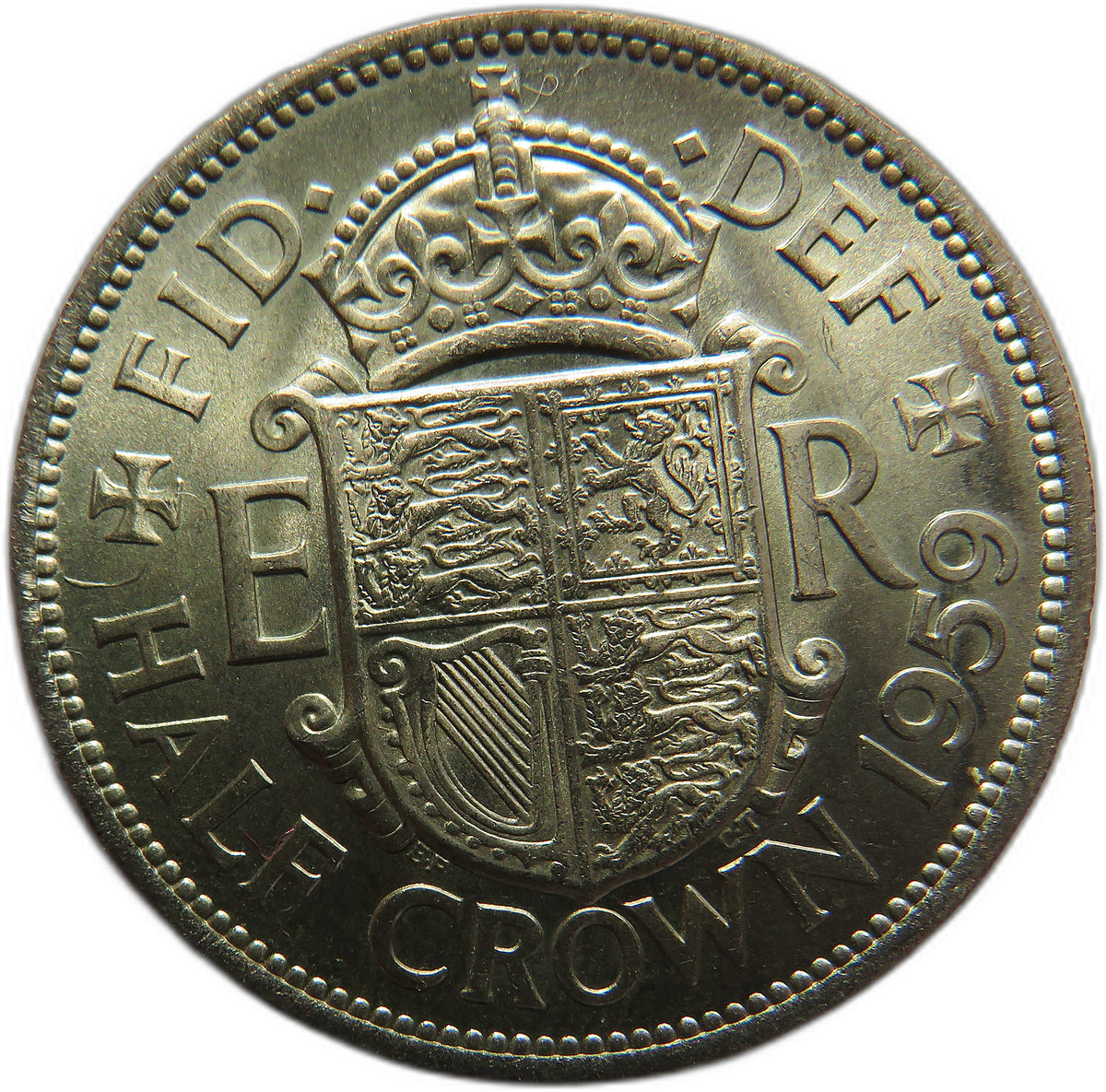 1959 Queen Elizabeth II Halfcrown Coin In High Grade - Great Britain