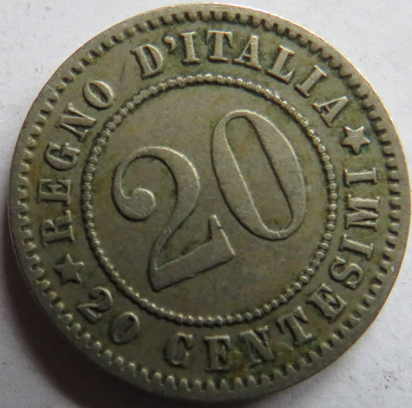 1894 Italy 20 Centesimi Coin