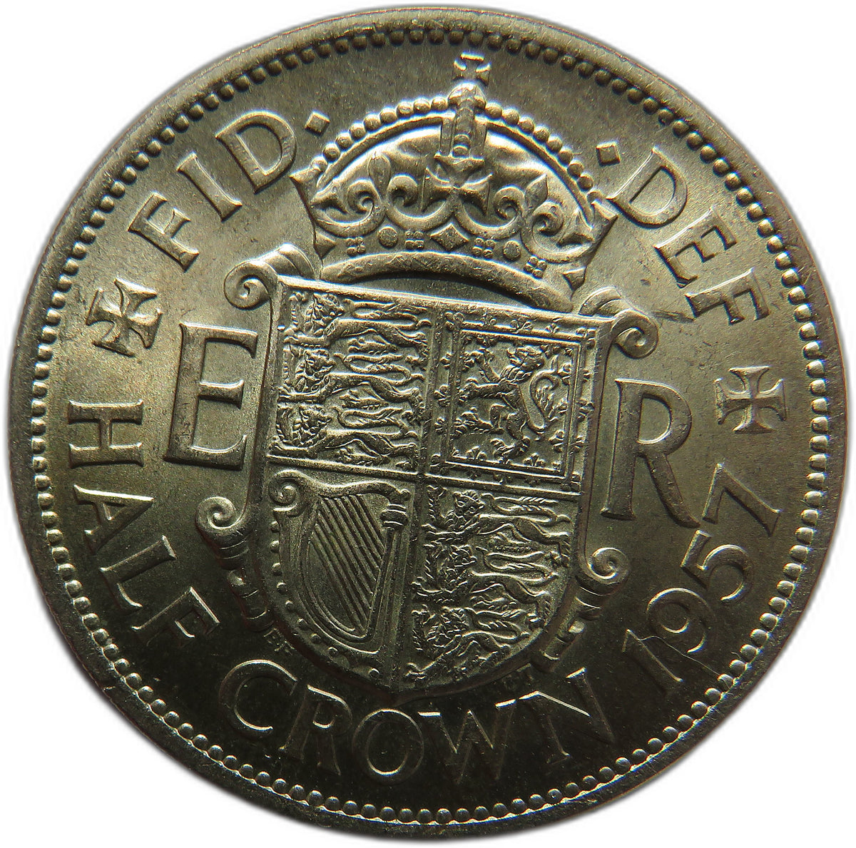 1957 Queen Elizabeth II Halfcrown Coin In High Grade - Great Britain