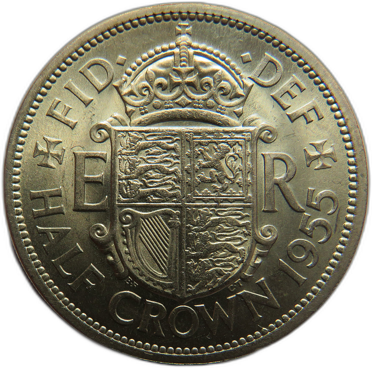 1955 Queen Elizabeth II Halfcrown Coin In High Grade - Great Britain