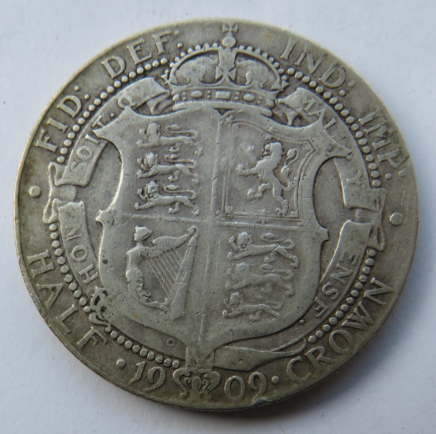 1909 King Edward VII Silver Halfcrown Coin - Great Britain