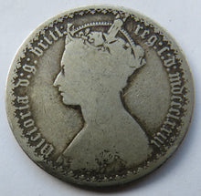 Load image into Gallery viewer, 1873 Queen Victoria Silver Gothic Florin Coin - Great Britain
