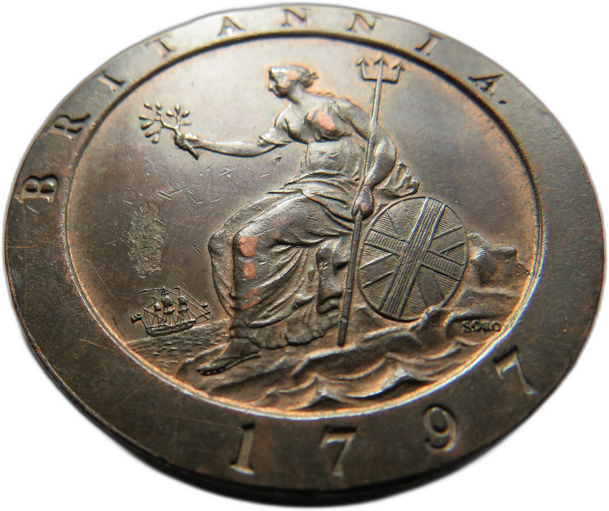 1797 King George III Cartwheel Penny Coin In High Grade