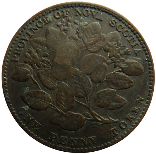 1856 Province of Nova Scotia One Penny Token